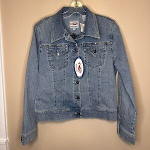 NWT Roper Women’s Wild at Heart Stretch Denim Jeans Jacket Size Medium